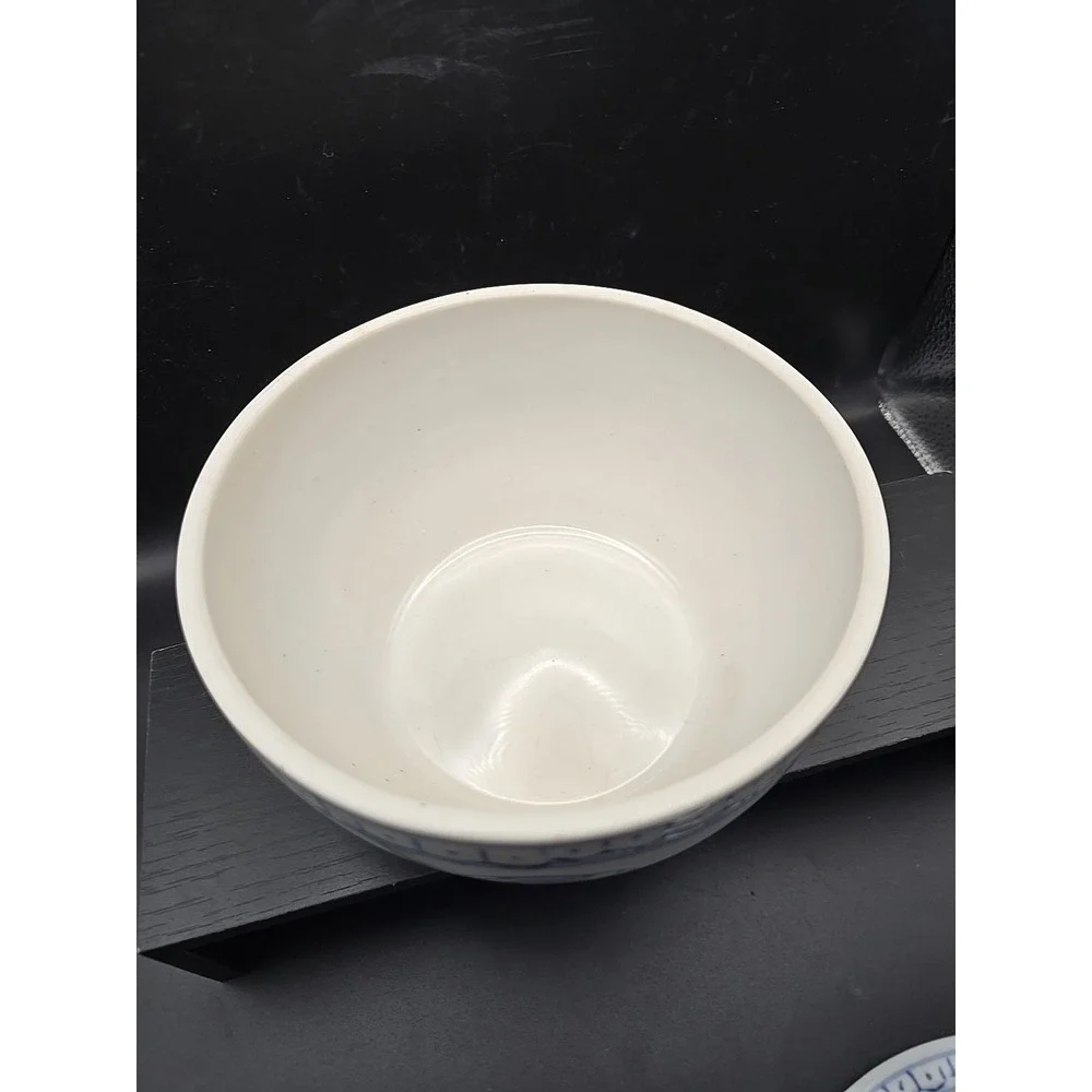 Blue and White Lidded Soup Tureen Or Rice Bowl with Phoenix‎ Crane Design